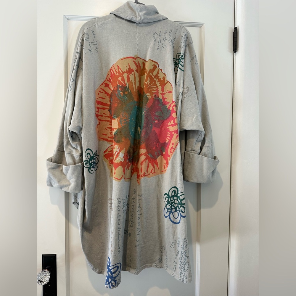 Blue Fish One Button Cardi - Clouds - NWT!